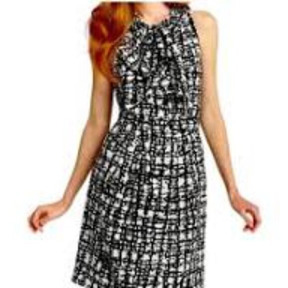 Kate Spade Lucinda Silk Shift Bow Black Dress Size 8 - Picture 1 of 10